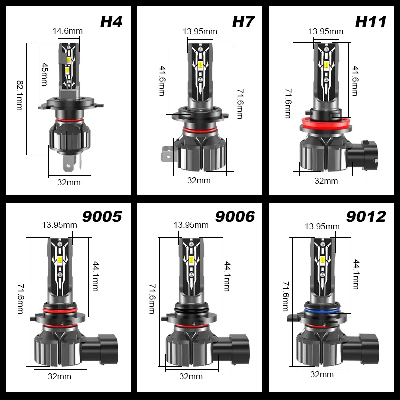 2023 Wholesale High Power LED Headlight Bulb R11